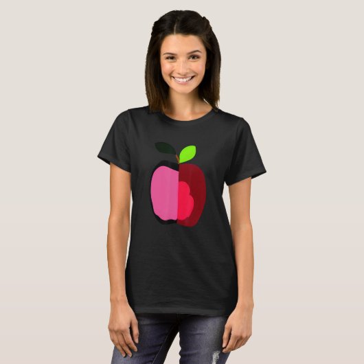 T-shirt silly Apple vegetarian (Devant entier)