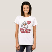 T-shirt Silly Goose Valentine Shirt - Cute Winking Goose H (Devant entier)