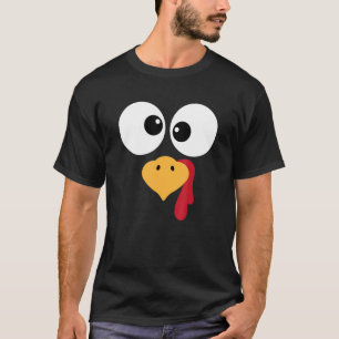 T-shirt Silly Turquie Face Thanksgiving Fall Joke Humour