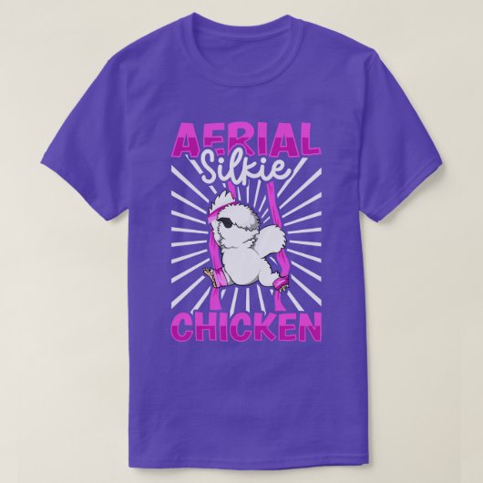 T-shirt Silques aériens Silkie aérienne Poulets (Design devant)