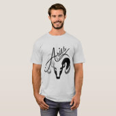 T-shirt Silver Aries le bélier Zodiac (Devant entier)