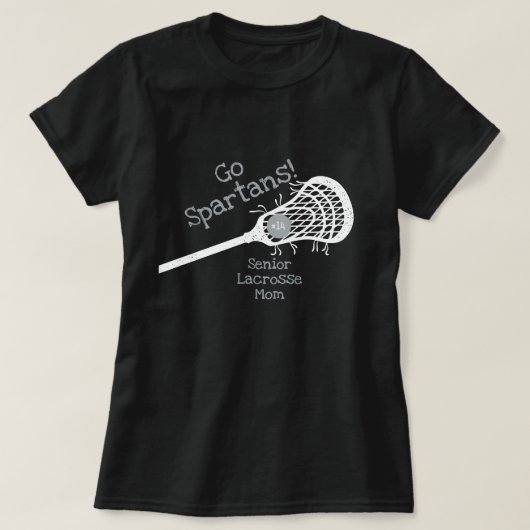 T-shirt Silver Grey Go Team Lacrosse Mom (Design devant)