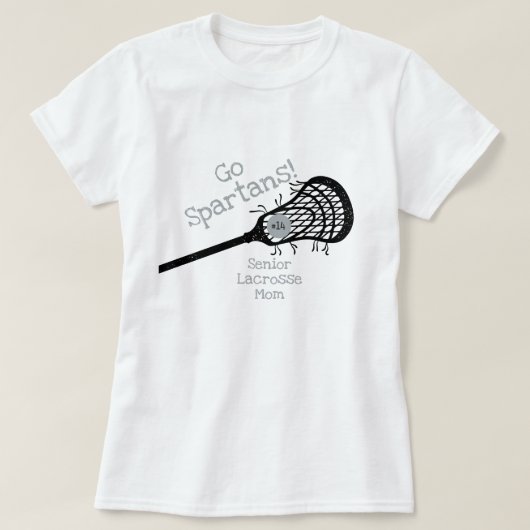 T-shirt Silver Grey Go Team Lacrosse Mom (Design devant)