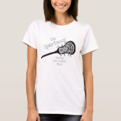 T-shirt Silver Grey Go Team Lacrosse Mom (Devant)