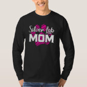 T-shirt Silver Lab Mama Fur Maman Chien (Devant)