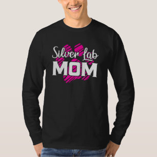 T-shirt Silver Lab Mama Fur Maman Chien