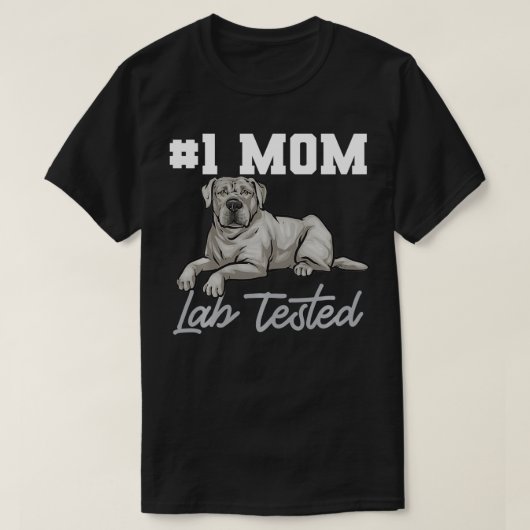 T-shirt Silver Labrador Retriever Maman Silver Lab Testé (Design devant)