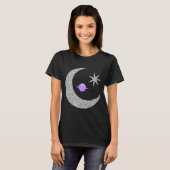 T-shirt Silver Shimmery Moon & Star (Devant entier)