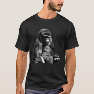 T-shirt Silverback Gorilla Argent Back Primate Ape 5
