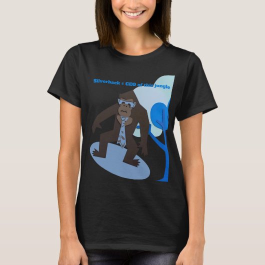 T-shirt Silverback = PDG de cette jungle (Devant)