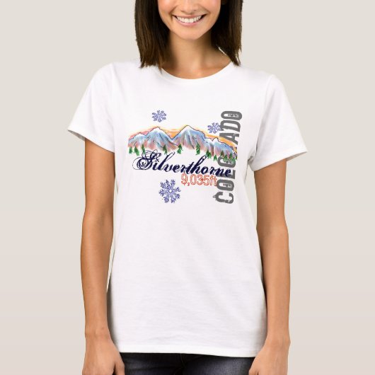 T-shirt Silverthorne Colorado levage dames tee (Devant)