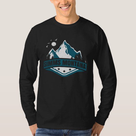 T-shirt Simms Montana MT Fishing And Hiking  3 (Devant)