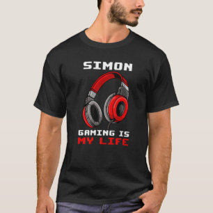 T-shirt Simon Gaming Est Ma Vie Personnalisée