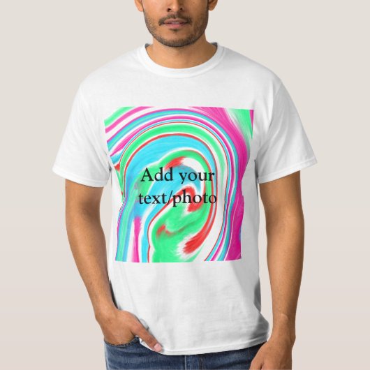 T-shirt Simple acrylique pour marbre ajouter votre nom de (Devant)