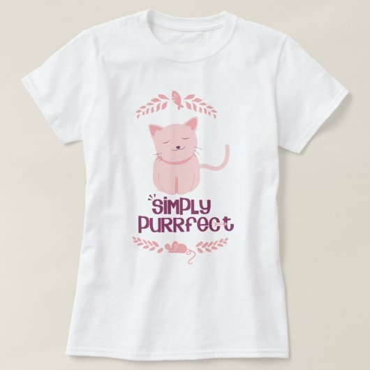 T-shirt Simple Amoureux de les chats/objectifs (Design devant)