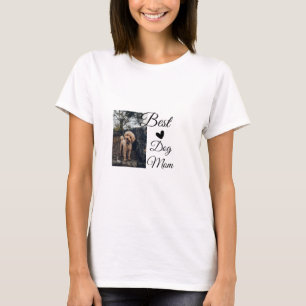 T-shirt Simple animal coloré ajouter nom photo chien maman