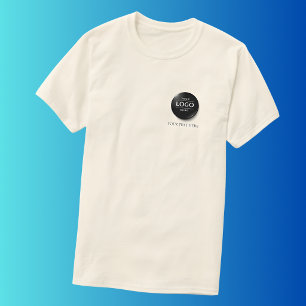 T-shirt simple avec logo et texte pour les entrepr