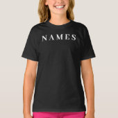 T-shirt Simple Black Custom Ajouter Votre Nom Élégant (Devant)