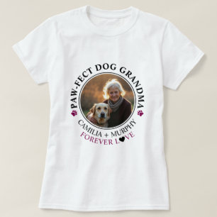 T-shirt Simple Black Text Drôle Chien Grandma Photo