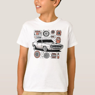T-shirt Simple Car Graphic 003