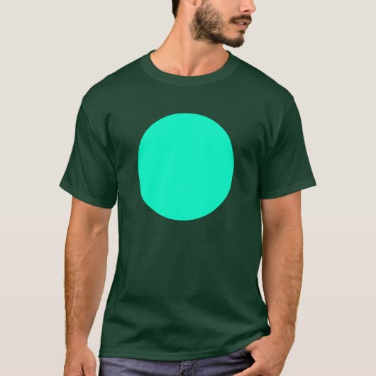 T-shirt Simple Cercle - Turquoise (Devant)