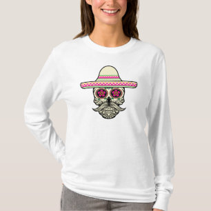 T-shirt Simple Dia de Muertos Skull avec la chemise de