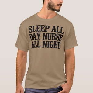 T-shirt Simple Dire Drôle Drôle Dormir Toute La Journée In