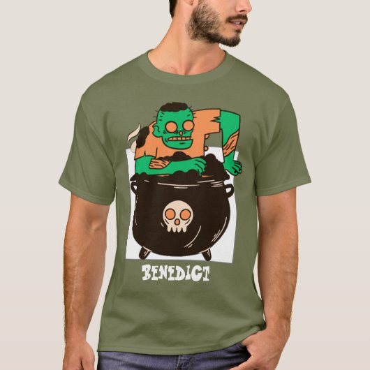 T-shirt Simple Éffrayant Halloween Famille Happy Howl-owee (Devant)