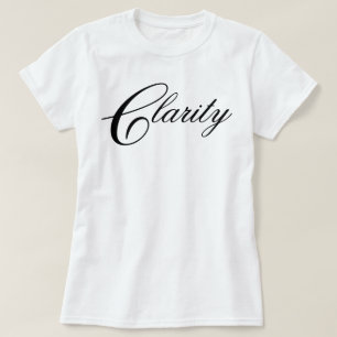 T-shirt Simple élégant chic Clarité script de méditation