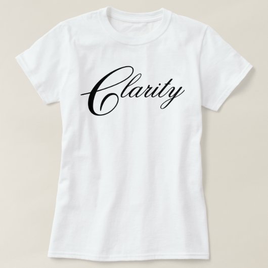 T-shirt Simple élégant chic Clarité script de méditation (Design devant)