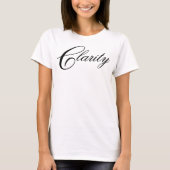 T-shirt Simple élégant chic Clarité script de méditation (Devant)