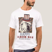 T-shirt Simple Elegant Labor Day avec le drapeau américain (Devant)