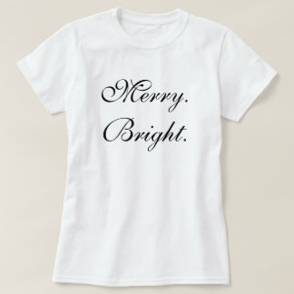 T-shirt Simple Élégant Texte Joyeux Noël Lumineux