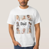 T-shirt Simple et moderne | Photo Collage pour papa (Devant)