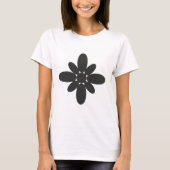 T-shirt simple Fleur Argent (Devant)