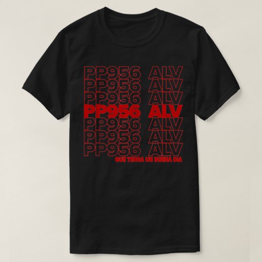 T-shirt Simple Funny u201CPP956 ALVu201D Merci (Design devant)
