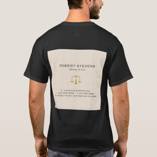 T-shirt Simple Gold Law Échelle Employé Du Mois (Dos)