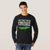 T-shirt Simple Halloween Costume Alligator Pretend I'm An  (Devant entier)