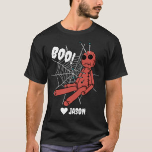 T-shirt Simple Happy Halloween boo éffrayant voodoo doll