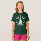 T-SHIRT SIMPLE JOYEUX ARBRE DE NOËL (Devant entier)