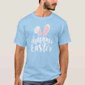 T-shirt Simple Lapin Mignon Oreilles Joyeuses Pâques | T-S (Devant)
