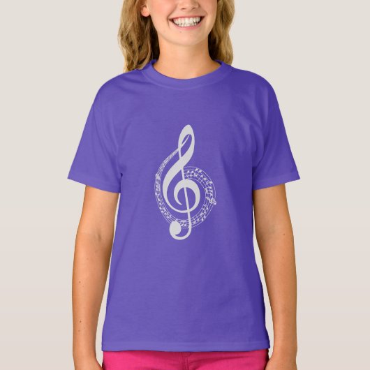 T-shirt Simple mais beau graphique de notes musicales (Devant)