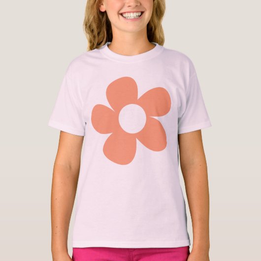 T-shirt Simple mignon Y2k Red Pastel Rose Flower (Devant)