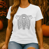 T-shirt Simple mignonne Skeleton Ribcage