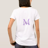 T-shirt simple minimal add name monogram pink red throw (Dos)