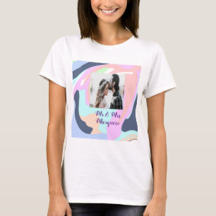 T-shirt simple minimal ajoutez votre nom photo peinture pa