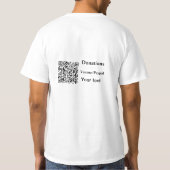 T-shirt Simple minimum ajouter des dons de code-barres ven (Dos)