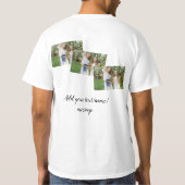 T-shirt simple minimum ajouter notre photo collage nom tex (Dos)