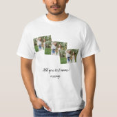 T-shirt simple minimum ajouter notre photo collage nom tex (Devant)