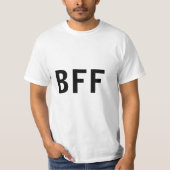 T-shirt Simple minimum BFF meilleur amis famille nom perso (Devant)